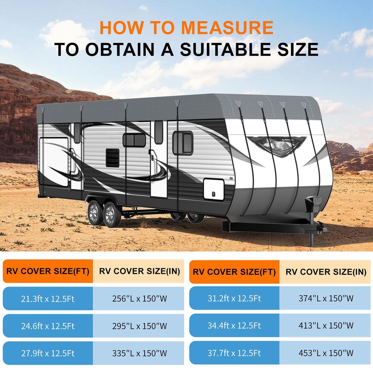 Heavy Duty Waterproof RV Roof Cover W266