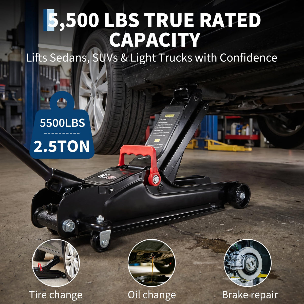 2.5 Ton Low Profile Steel Floor Jack P63002