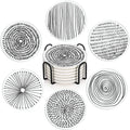 Set of 6 Ceramic Stone Coasters U827277