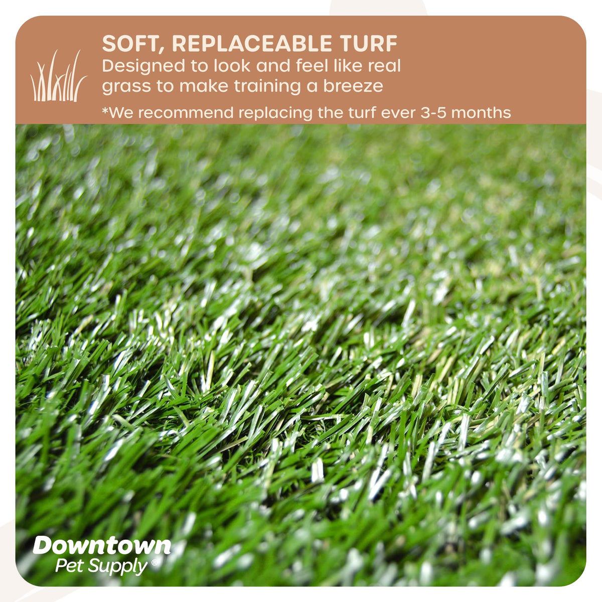 Dog Grass Pad with Tray 20 x 25 with Drawer L243