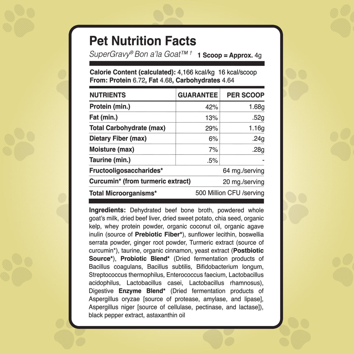 Goat Yogurt Cheese Blend Dog Food Topper 9 oz 60 Scoop L591