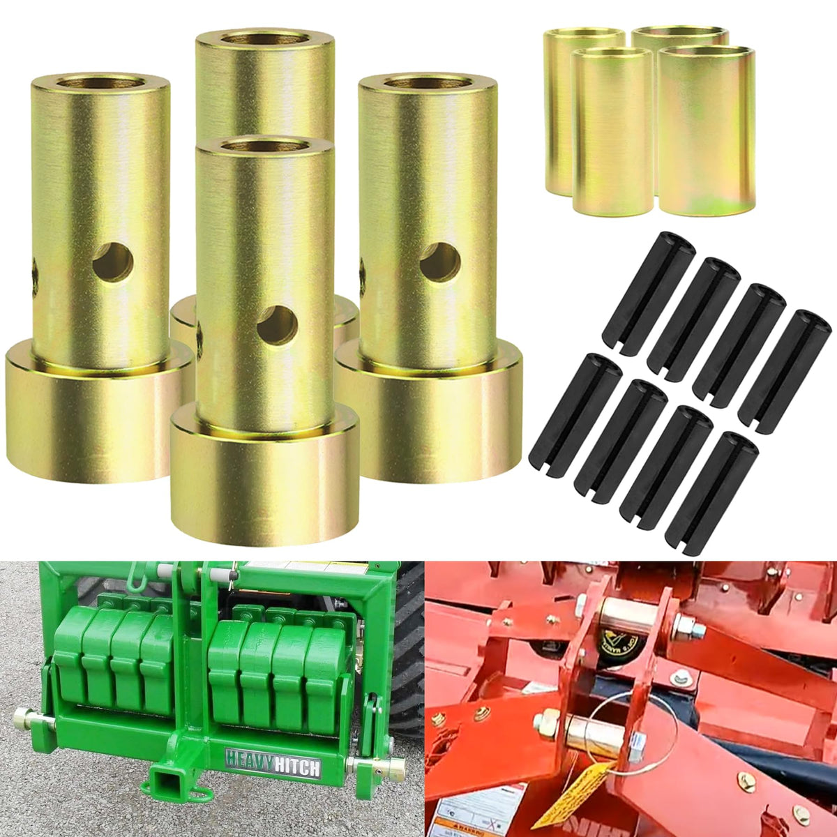 Quick Hitch Adapter Bushing Set with Top Link Bushings, 2 Pair, Gold R419348