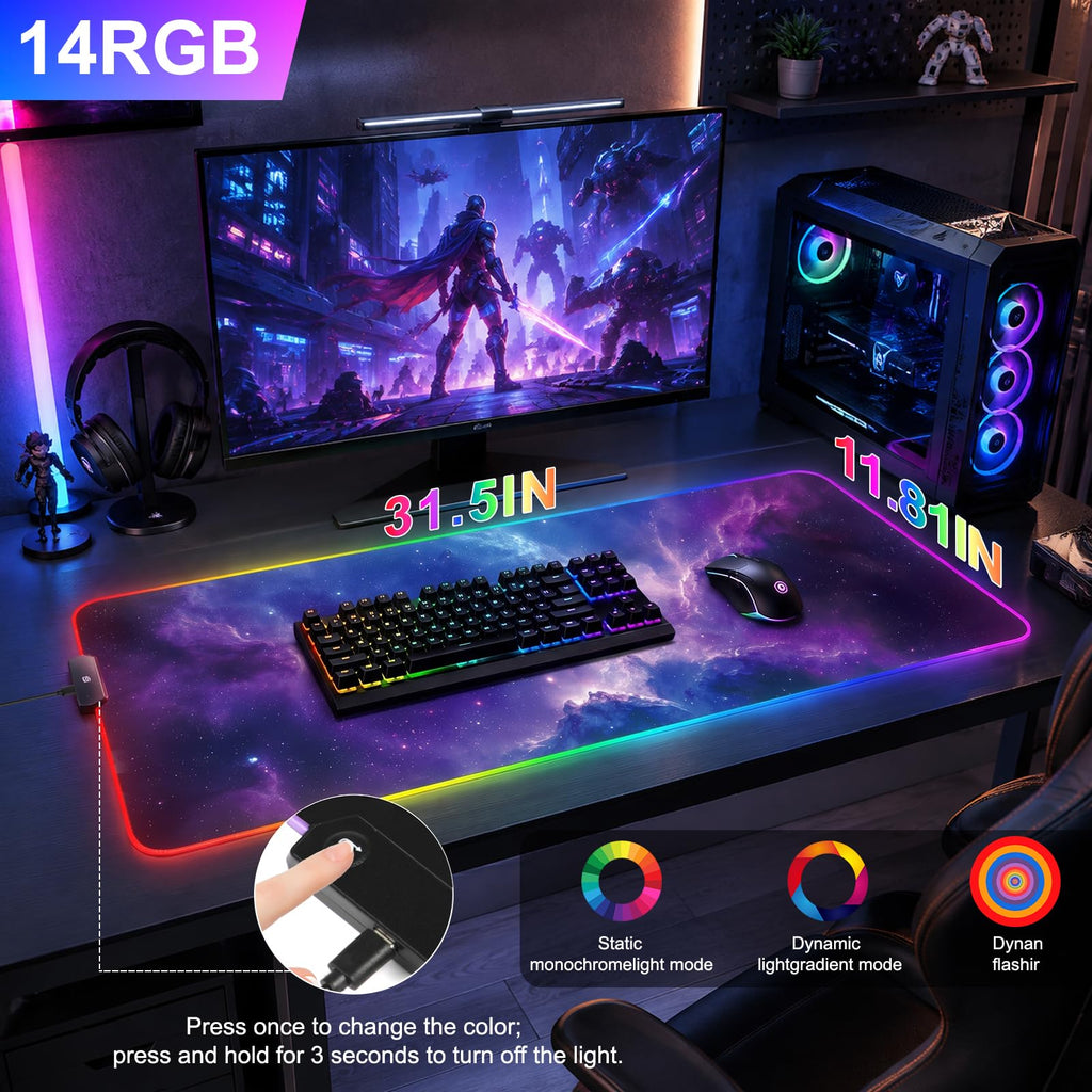 RGB LED Gaming Mouse Pad W8667