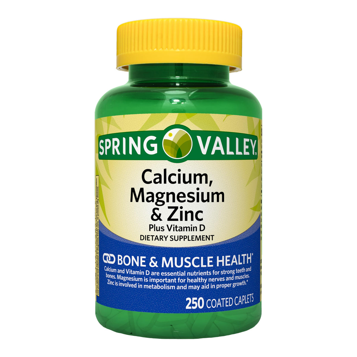 Calcium Magnesium Zinc Plus Vitamin D3 Caplets 250 Count H675
