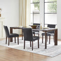 Black Faux Leather Upholstered Dining Chairs Set of 4 O660409