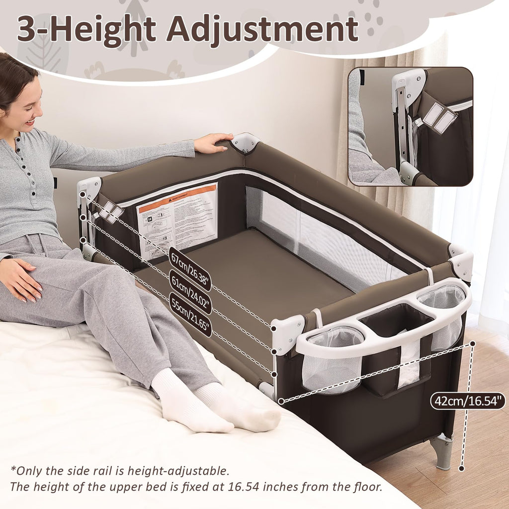 5-in-1 Baby Bassinet Bedside Sleeper J81617