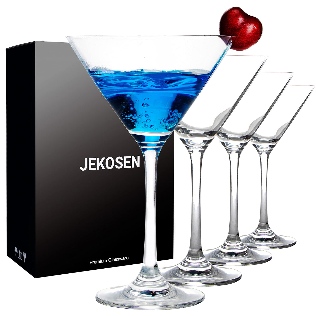 Clear 9 Ounce Set of 4 Martini Cocktail Glasses P510
