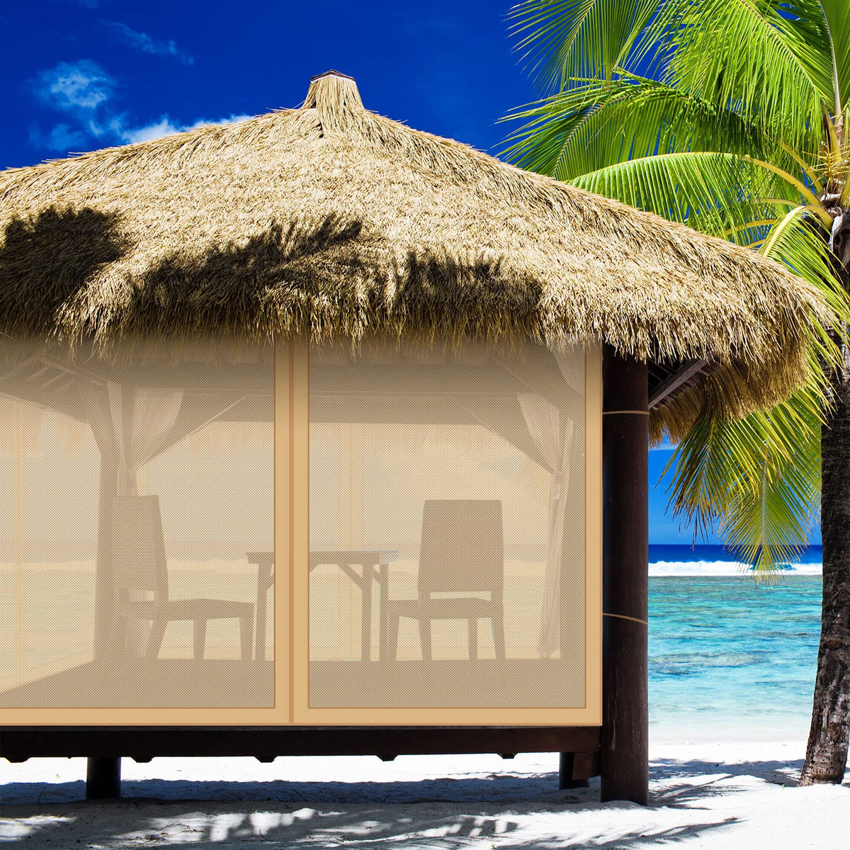 8x8 ft 4 Panel Gazebo Mosquito Netting I185030