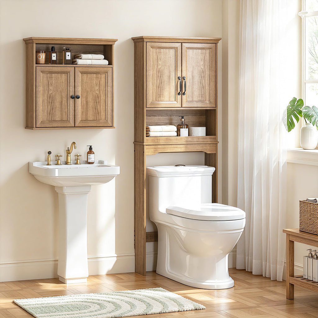 Over the Toilet Storage Cabinet with Doors H56145