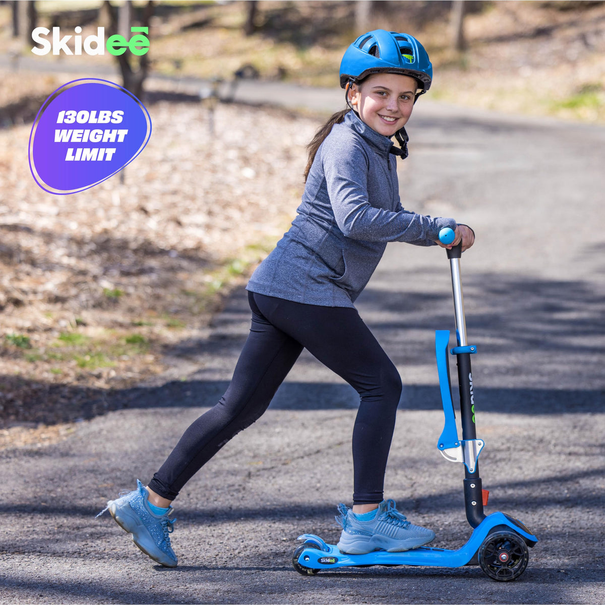 Foldable 3 Wheel Kick Scooter with Removable Seat V106612