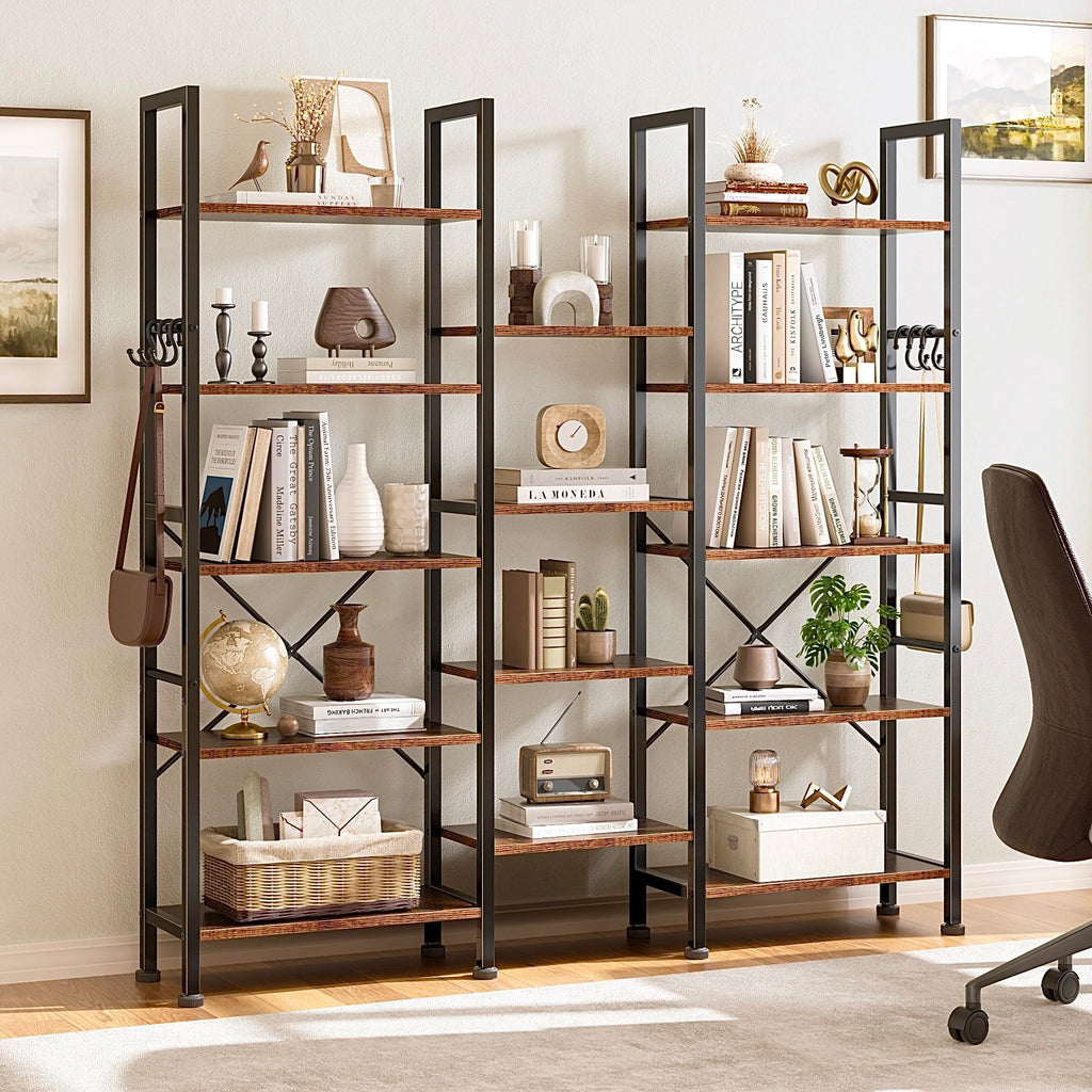 5 Tier Bookshelf with 14 Display Shelves U9405