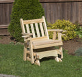 Pressure Treated Outdoor Glider Chair with Cup Holders G42547